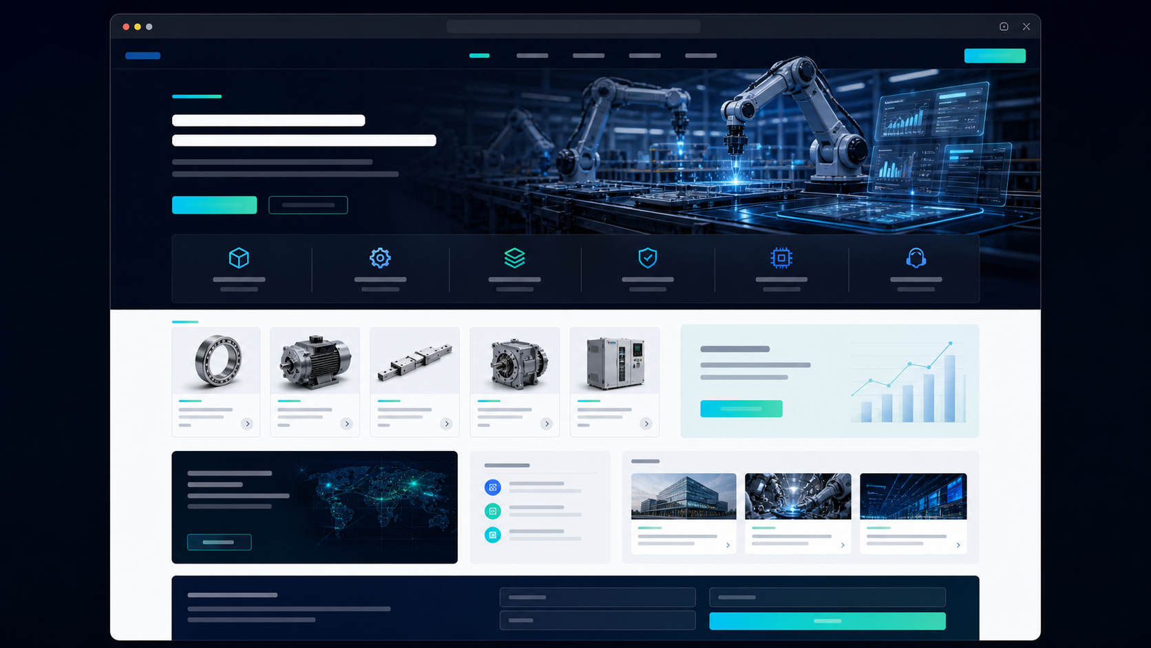 Corporate website case visual